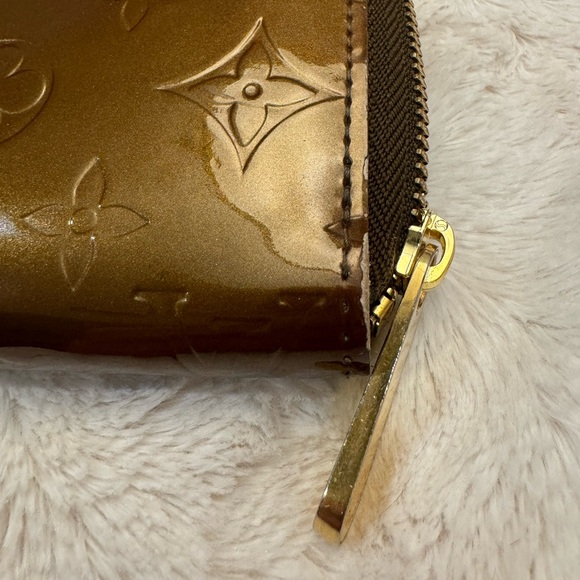 Louis Vuitton Vernis Bronze Long Zippy Wallet Authentic Zip Around Made In Spain - Picture 9 of 16